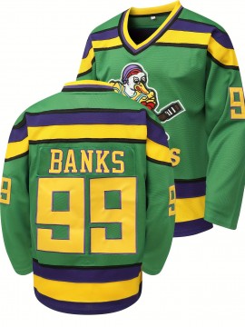 99 Duck Men's Green Ice Hockey Sweatshirt - Embroidered, Loose Fit, Breathable, Sporty, Fashionable, and Casual Long Sleeves for Streetwear