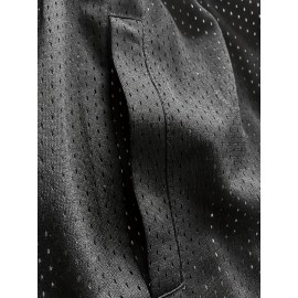Men's Black Gray # 62 Rugby Shorts, Classic Letter Embroidery Design, Button Style Short Sleeved Breathable Shirt, Suitable For Training And Competition