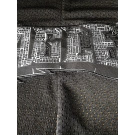 Men's Black Gray # 62 Rugby Shorts, Classic Letter Embroidery Design, Button Style Short Sleeved Breathable Shirt, Suitable For Training And Competition