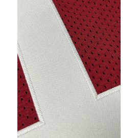 Men's Red #16 American Football Jersey - Loose Fit Breathable V-Neck Embroidered Rugby Shirt for Sports, Casual & Streetwear | All-Season Outdoor Top for Men & Teens, Rugby Jersey, Durable Sportswear