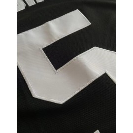 Men'S Black # 5 Baseball Shirt, Classic Letter Embroidery Design, Button Style Short Sleeved Breathable Shirt, for Training And Competition Use