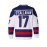 [White #17 Ice Hockey Sweatshirt] Men's White # 17 Ice Hockey Sweatshirt, Loose Embroidered Long Sleeves, Sporty, Fashionable And Casual, Street Breathable