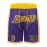 Men's Purple # 8-24 Basketball Shorts, Classic Letter Embroidery Design, Breathable Button Short Sleeve Shirt, Suitable for Training and Competition