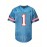 Men'S Moon Blue # 1 American Football Shirt Loose Embroidered Sports, Fashionable, Casual, Street Breathable Rugby Top