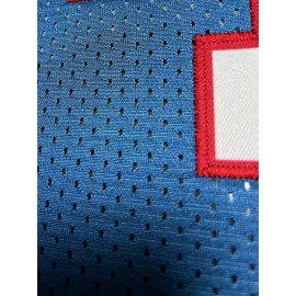 Men'S Moon Blue # 1 American Football Shirt Loose Embroidered Sports, Fashionable, Casual, Street Breathable Rugby Top