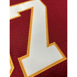 Men'S Loose-Fitting Red American Football Jersey #87, Featuring Embroidered Details, Suitable for Sports, Fashion, Casual Wear, And Street Style, with Breathable Fabric for Rugby.