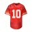 Men's Red #10 Embroidered American Football Jersey - Loose Fit Breathable V-Neck Rugby Top for Sports, Casual & Streetwear | All-Season Machine Washable Shirt for Adults & Teens, Customizable Football Jersey, Durable Sportswear