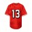 Men's Red #13 Embroidered American Football Jersey - Loose Fit Breathable V-Neck Rugby Shirt for Sports, Casual & Streetwear | All-Season Comfort, Machine Washable, Outdoor Activity Apparel, Sporty Look, Neat Stitching