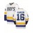Men's White #16 Ice Hockey Sweatshirt - Loose Fit V-Neck Long Sleeve with Embroidered Lettering, Breathable Sporty Casual Streetwear for All-Season Outdoor Activities & Training, Sports Fan Apparel | Durable Sportswear