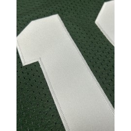 Men'S Green # 10 American Football Jacket Loose Embroidered Sports, Fashionable, Casual, Street Breathable Rugby Top