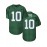 Men'S Green # 10 American Football Jacket Loose Embroidered Sports, Fashionable, Casual, Street Breathable Rugby Top