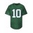 Men'S Green # 10 American Football Jacket Loose Embroidered Sports, Fashionable, Casual, Street Breathable Rugby Top