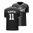 Men's Black #11 Baseball Shirt - Loose Fit V-Neck Embroidered 