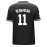 Men's Black #11 Baseball Shirt - Loose Fit V-Neck Embroidered 