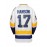 Men'S White #17 Ice Hockey Jersey With Loose Embroidery And Long Sleeves, Sporty, Fashionable, Casual, Breathable On The Street