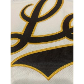 Men's Short Sleeve Baseball Jersey With Letter And Number Embroidered For Training And Competition