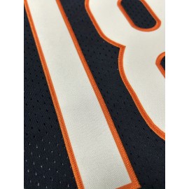 Men's #18 Embroidered Black American Football Jersey - Breathable, Casual Streetwear Rugby Top for All Seasons