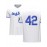Men'S White # 42 Baseball Shirt, Loose Embroidered Sports, Fashionable And Casual, Street Breathable