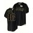 Men'S Black Striped Size 16 # Baseball Shirt, Classic Letter Embroidery Design, Button Style Short Sleeved Breathable Shirt, For Training And Competition Use