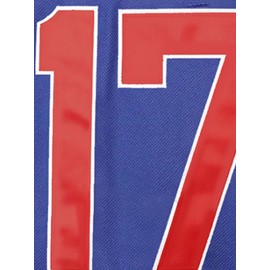 Men'S Blue # 17 Ice Hockey Sweatshirt, Loose Embroidered Long Sleeve, Sporty, Fashionable and Casual, Street Breathable