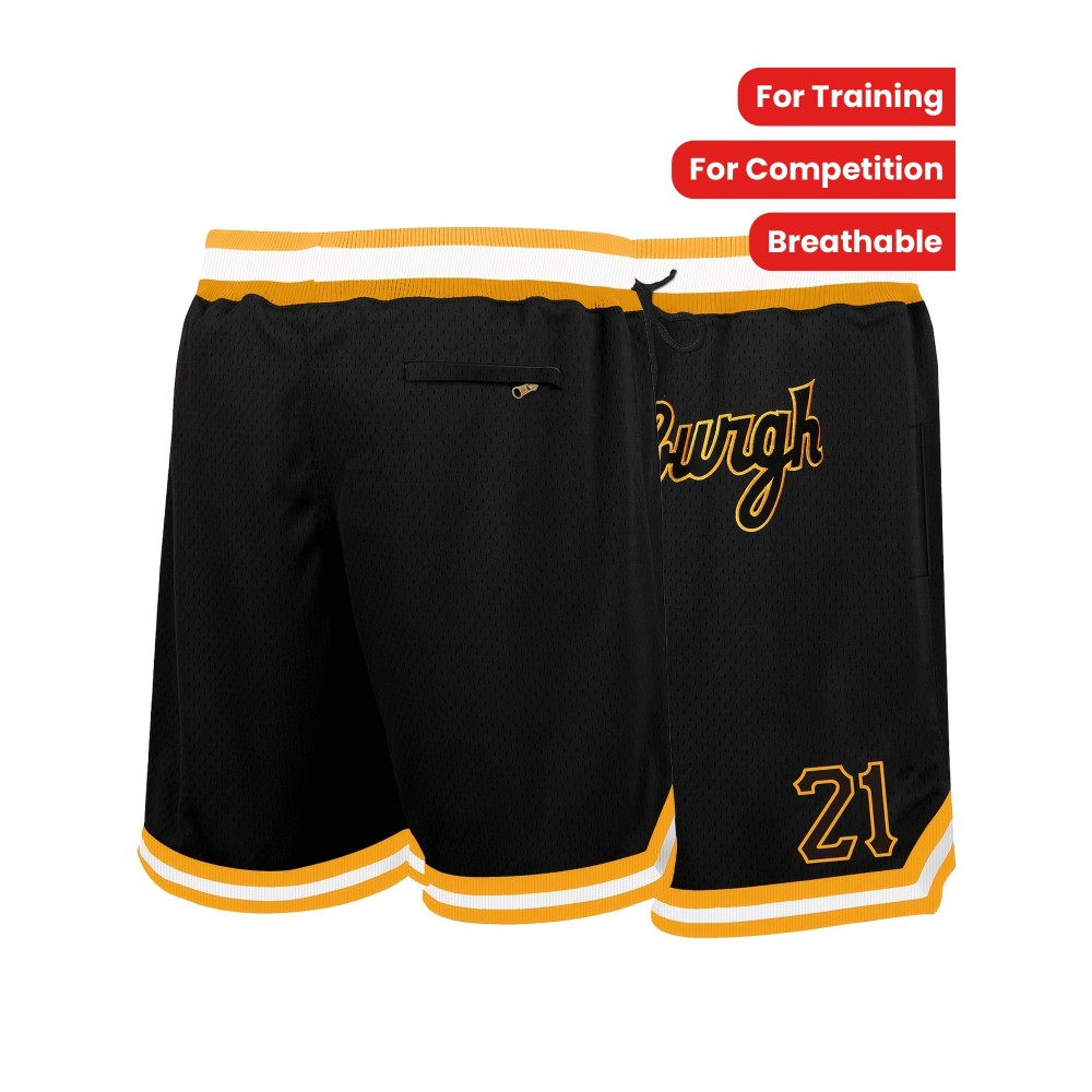 [Button Style Short Sleeved Shirt] Men's #21 Black Basketball Shorts - Breathable, Embroidered Letter Design for Training & Competition, Button Style, Short Sleeved Shirt