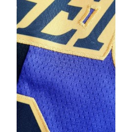 Men's Black & Purple Basketball Jersey #8-24 - Retro Embroidered 