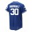 Men's #30 Blue Baseball Jersey - Classic Design, Breathable Button-Up Short Sleeve Shirt for Training & Games, V-Neck, Loose Fit, Polyester, Machine Washable, Game Day Attire | Sports Top | Lightweight Polyester, SHLUCKI