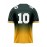 Women's Green Bay #10 Polyester Football Jersey T Shirts, Women Green And Yellow Gradient V-Neck Sports Shirt With Slight Stretch, Breathable Casual Knit Fabric For All Seasons, Loose Fit Adult & Teen, Fans Gift Women Youth