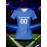 [Women's Soccer Jersey] Customized Women's V-Neck Soccer Jersey - Personalized Team Training Sports Shirt, Comfortable, Breathable, Quick-Dry for Fitness & Casual Wear, Blue with White & Yellow Graphics, Spring/Summer/Fall